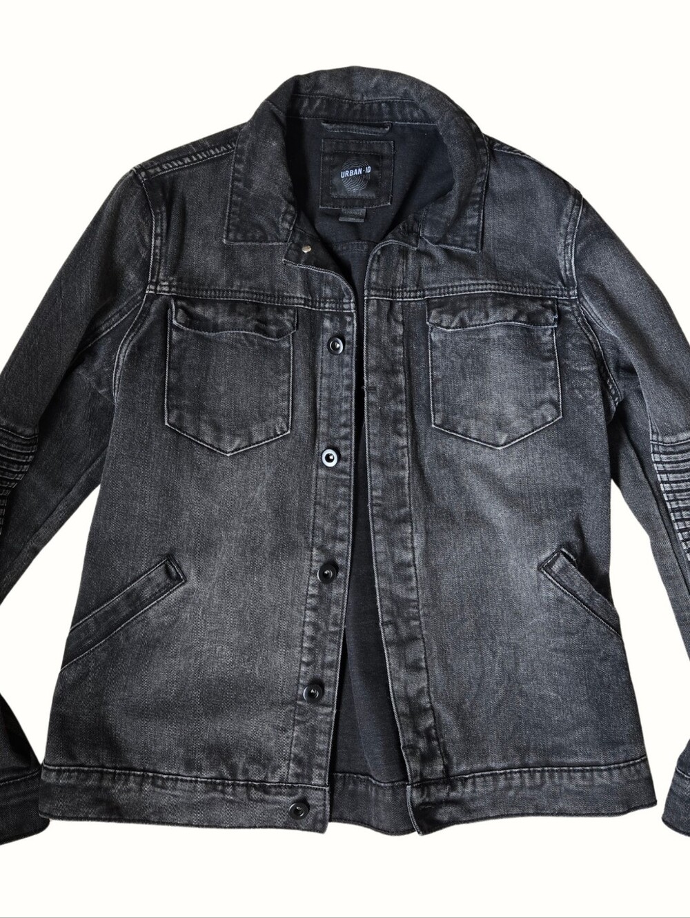 Men's Washed Black Denim Jacket